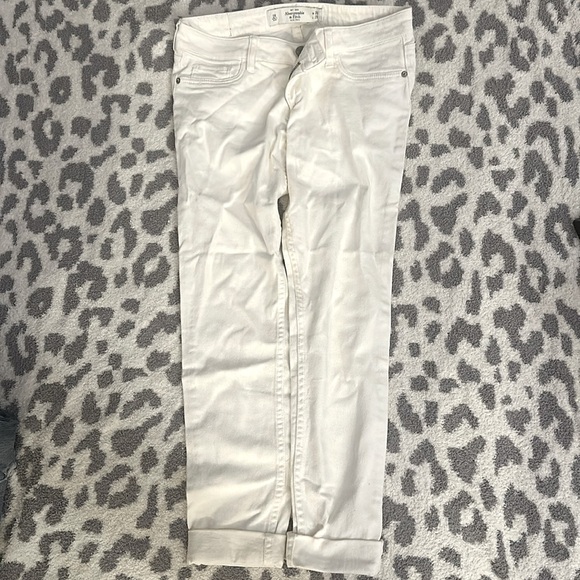 2 for $10 Abercrombie & fitch white denim sz2 - Picture 1 of 3